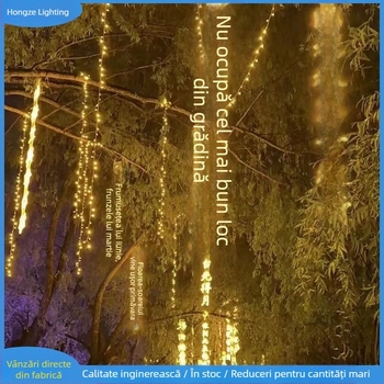 Litere neon atârnate luminoase cu poezii vechi, șiruri de lumini rezistente la apă pentru copaci și peisaj, lumini decorative de primăvară