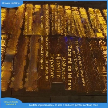 Litere neon atârnate luminoase cu poezii vechi, șiruri de lumini rezistente la apă pentru copaci și peisaj, lumini decorative de primăvară