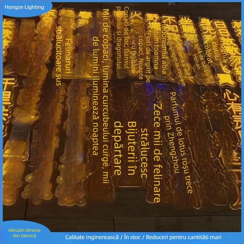 Litere neon atârnate luminoase cu poezii vechi, șiruri de lumini rezistente la apă pentru copaci și peisaj, lumini decorative de primăvară