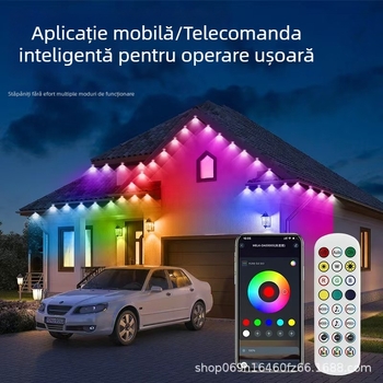 RGBIC LED Lumină pentru cornișă – impermeabilă, iluminare decorativă pentru curte