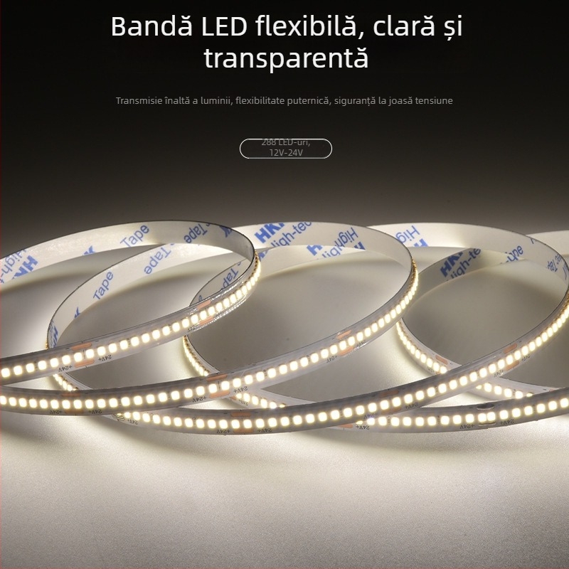 Bandă LED COB 24V, dimabilă, autoadezivă
