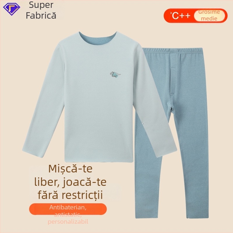 Set de pijamale termice pentru copii, toamnă–iarna, tratament cationic, pentru băieți