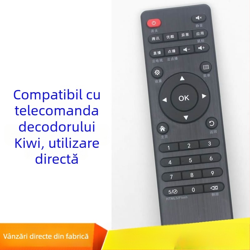 Telecomandă Kiwi TV pentru set-top box (V5, V8, V6, X7, X800, I3, I5, V9)