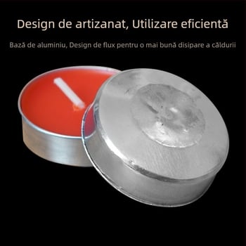 Set de 100 lumânări cu ghee vegetal, 4 ore, în înveliș de aluminiu, pentru ofrandă lui Buddha