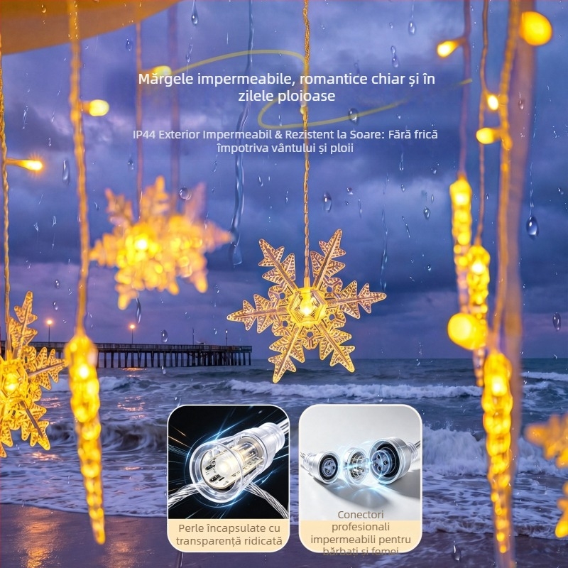 Lumini LED solare pentru exterior - iluminare ambientală pentru grădină, peisaj de curte, lumini în cascadă, corpuri suspendate rezistente la apă
