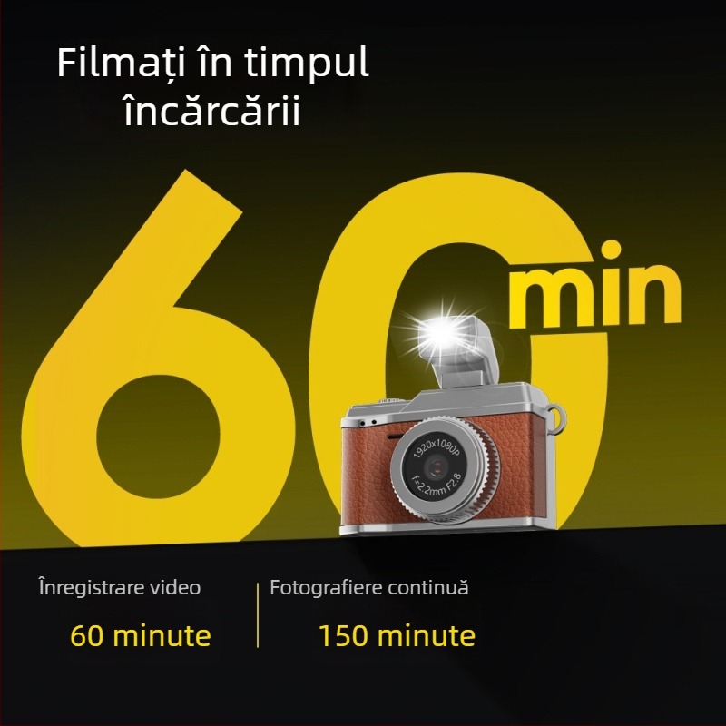 Noua cameră mini retro cu bliț pentru elevi — înregistrare video drăguță și accesorii foto, design compact destinat nișei