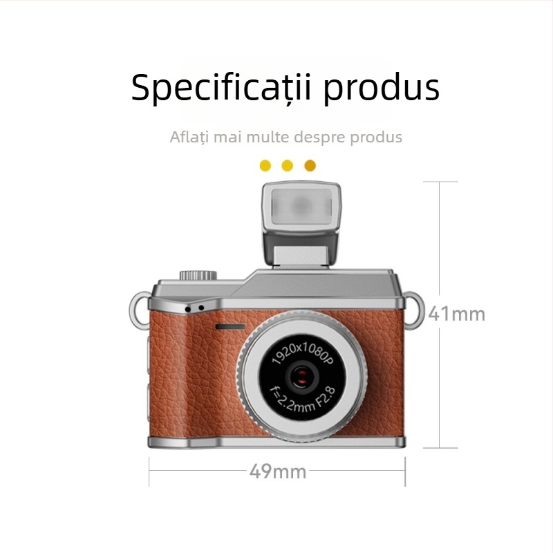 Noua cameră mini retro cu bliț pentru elevi — înregistrare video drăguță și accesorii foto, design compact destinat nișei