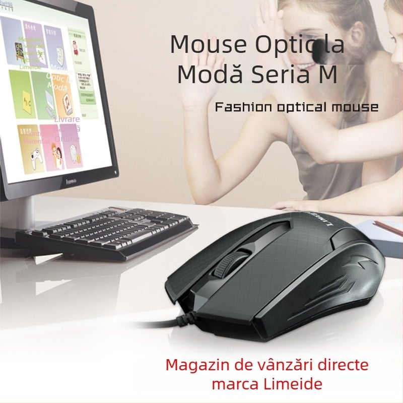 Limei 316 mouse USB cablat, cablu 1,8 m, pentru laptop și desktop