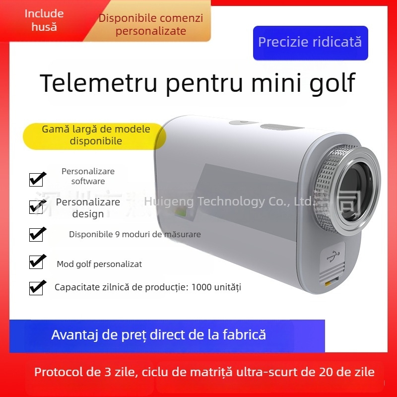 Distanțier laser portabil pentru mini golf, blocare steag, precizie înaltă, 1200Y, multifuncțional