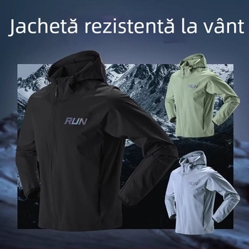 Jachetă de vânt pentru bărbați, primăvară–toamnă, uscare rapidă și protecție la vânt, pentru ciclism și alergare, mâneci lungi, îmbrăcăminte de fitness, design nou