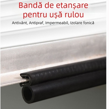 Bandă de etanșare inferioară pentru uși de garaj rulante, din cauciuc, impermeabilă, anti-rozătoare