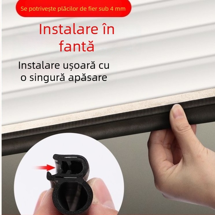 Bandă de etanșare inferioară pentru uși de garaj rulante, din cauciuc, impermeabilă, anti-rozătoare
