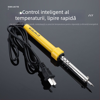 Fier de lipit Huibang cu încălzire externă, 60W temperatură constantă, înaltă putere, vârf fin, pentru uz casnic, 30 cupru pur, 40W