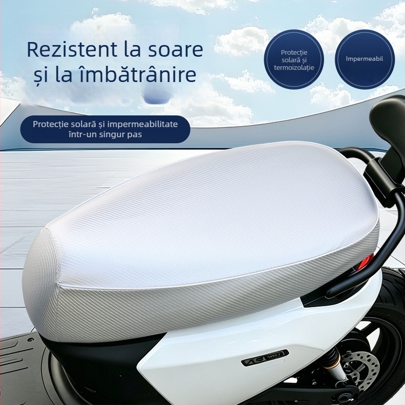Husă de șezut din PU pentru vehicule electrice, impermeabilă, UV-rezistentă, universală pentru toate anotimpurile, îngroșată, antiderapantă, durabilă
