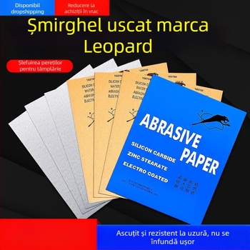 Leopard șmirghel uscat cu granulație 180 pentru mobilier și finisaj din lemn, dimensiuni 230 x 280 mm, 100 coli