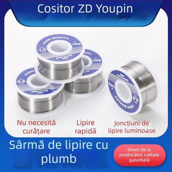 Fili de lipit Sn63Pb37, cu plumb, diametru ultrafin 0.3/0.4/0.5 mm, fără curățare