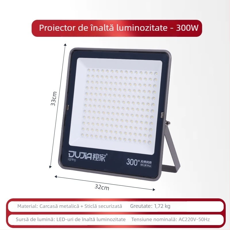 Proiector LED 200W, exterior impermeabil IP66, pentru șantiere și fabrici