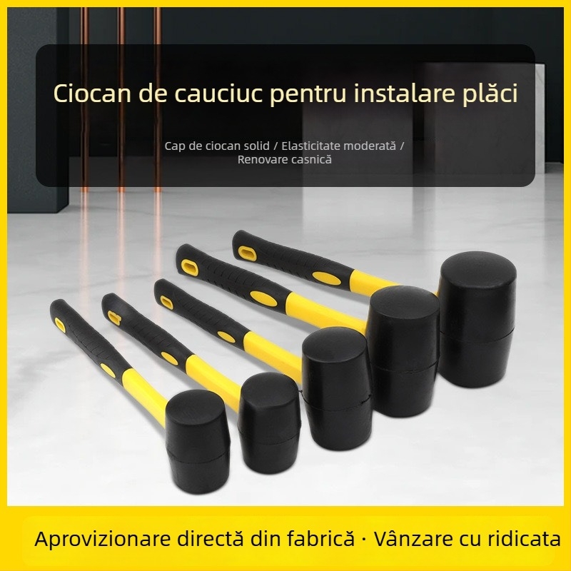 Cioc de cauciuc pentru montaj plăci ceramice, cu mâner din cauciuc