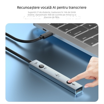 Hub USB-C inteligent, cu voce AI, traducere în 146 de limbi
