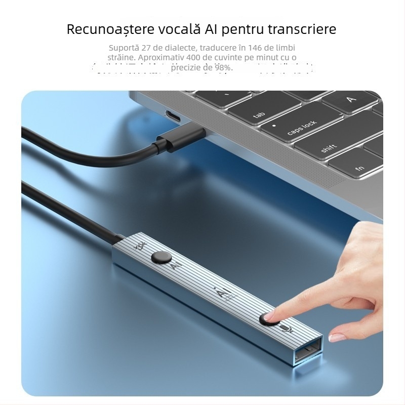 Hub USB-C inteligent, cu voce AI, traducere în 146 de limbi