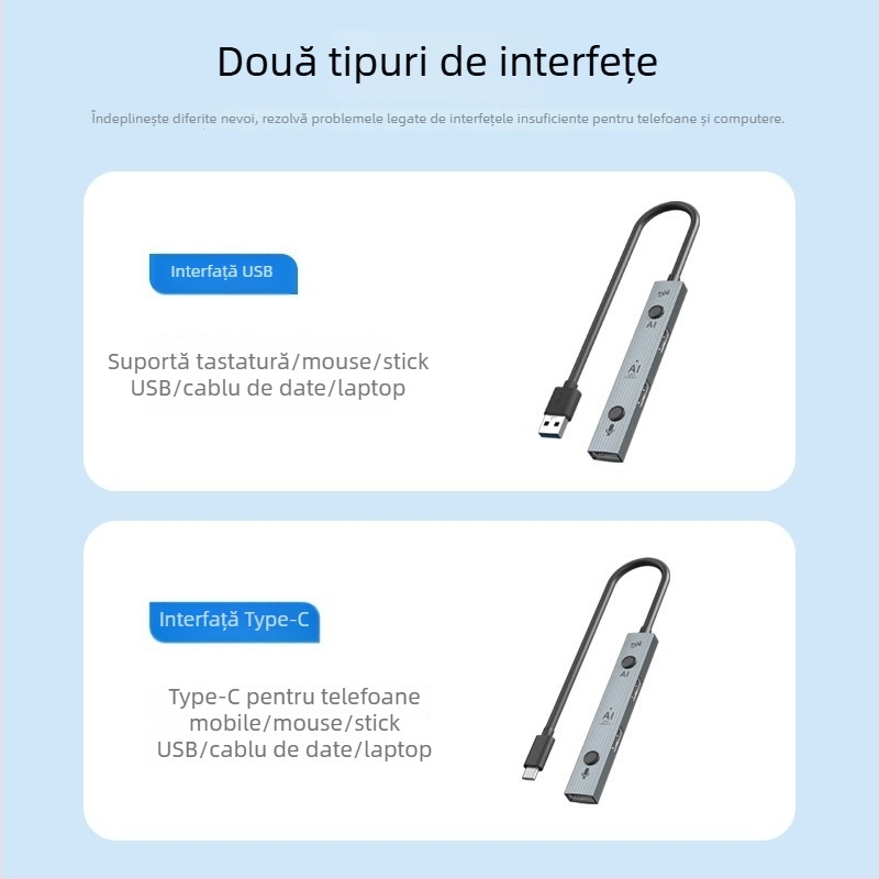 Hub USB-C inteligent, cu voce AI, traducere în 146 de limbi