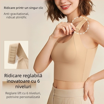 Top sport cu efect de ridicare, modelare a spatelui, shapewear patru în unu