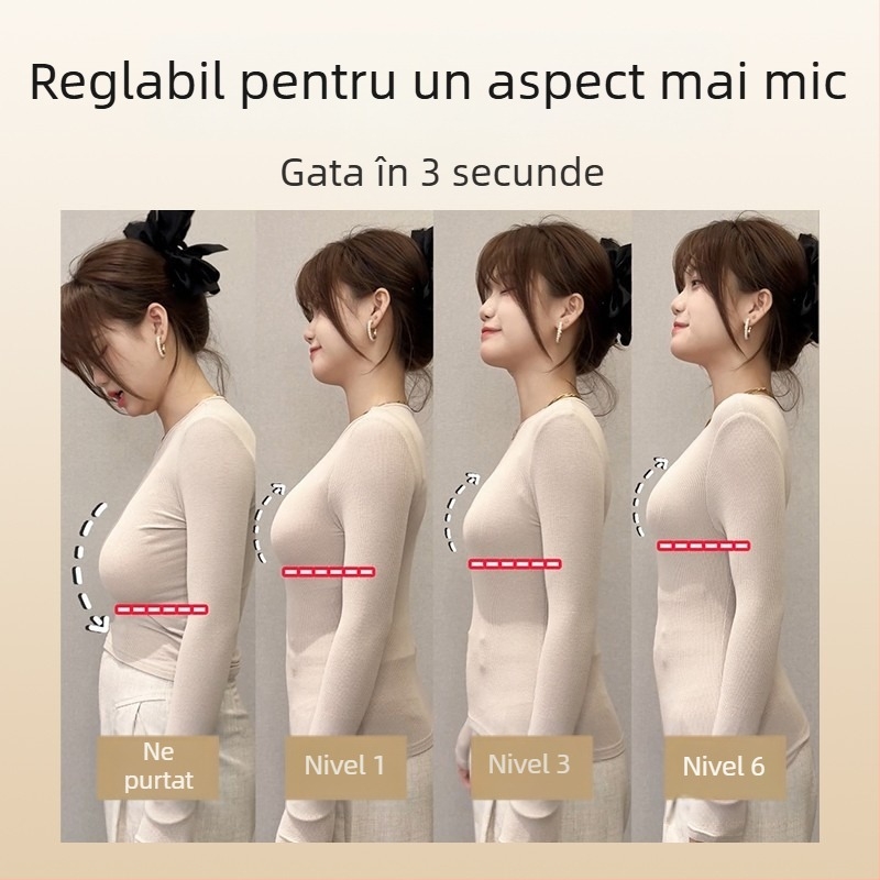 Top sport cu efect de ridicare, modelare a spatelui, shapewear patru în unu